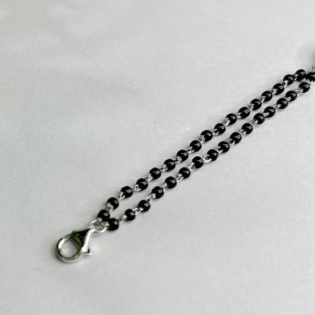 Handcrafted 92.5 Sterling Silver Bracelet with Puffed Heart Charms